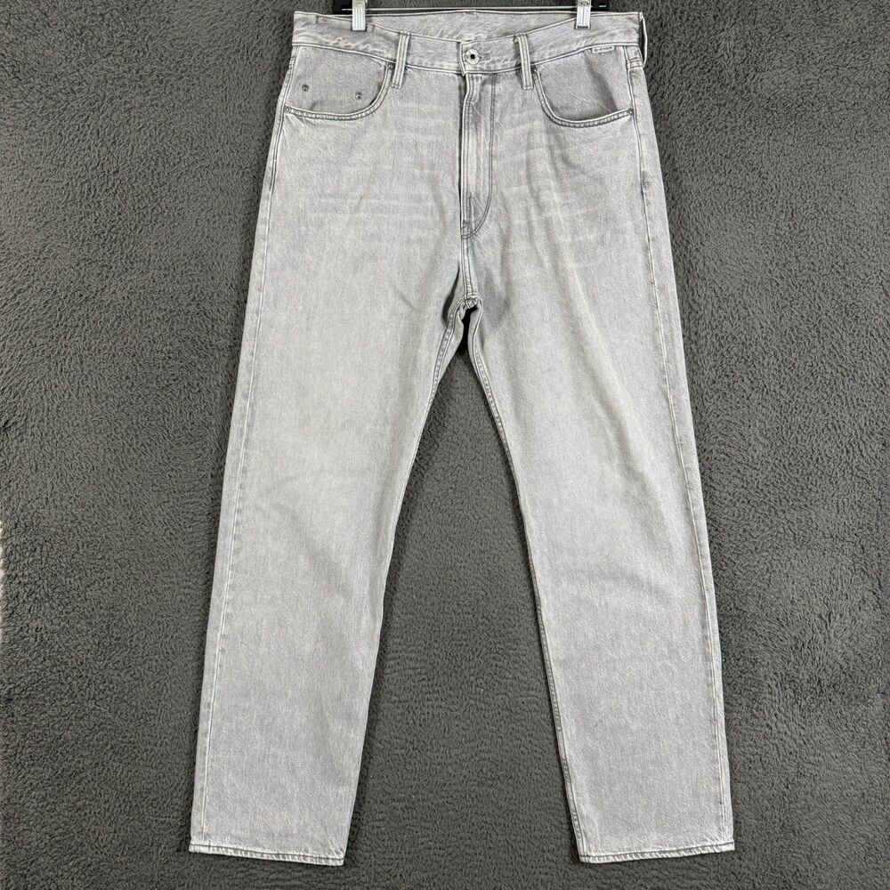 G Star Raw Jeans Mens 32x32 Gray Type 49 Relaxed Straight Fit Denim Pants